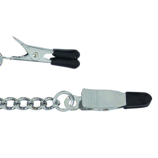 Spartacus' Pinchy Grip Nipple Clamps - Durable Chain for Prolonged Pleasure Nipple and Clit Clamps