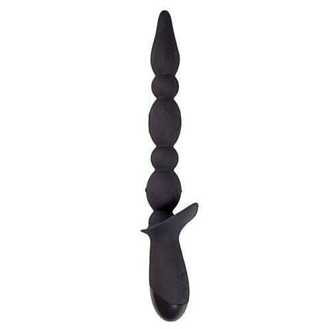 Nasstoys Vibrating Anal Pleasure Wand - 10 Modes, 5 Beads - Anal Beads and Balls
