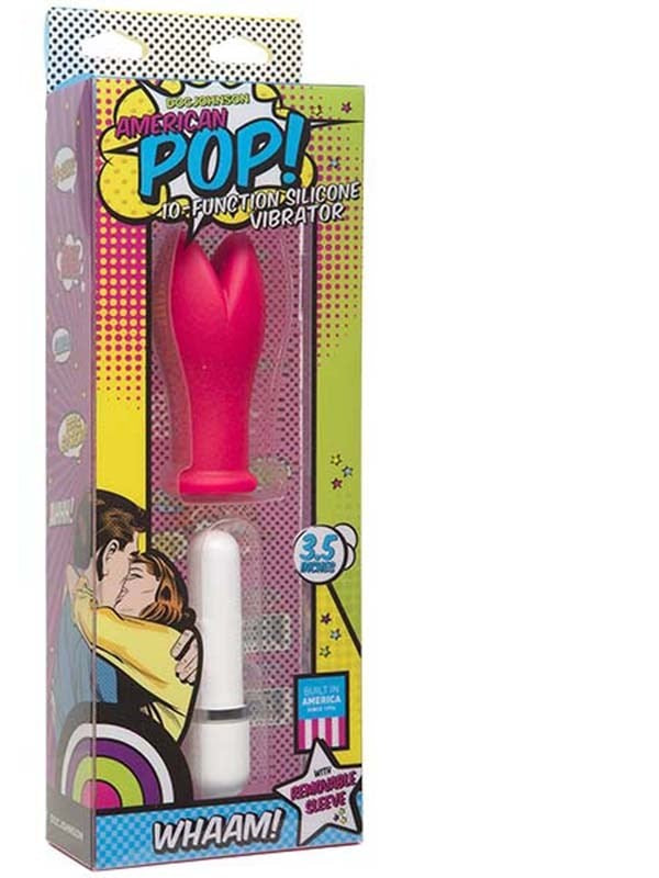 American Pop Whaam Double-Peaked Silicone Sleeve with Vibrator G-Spot Vibrators