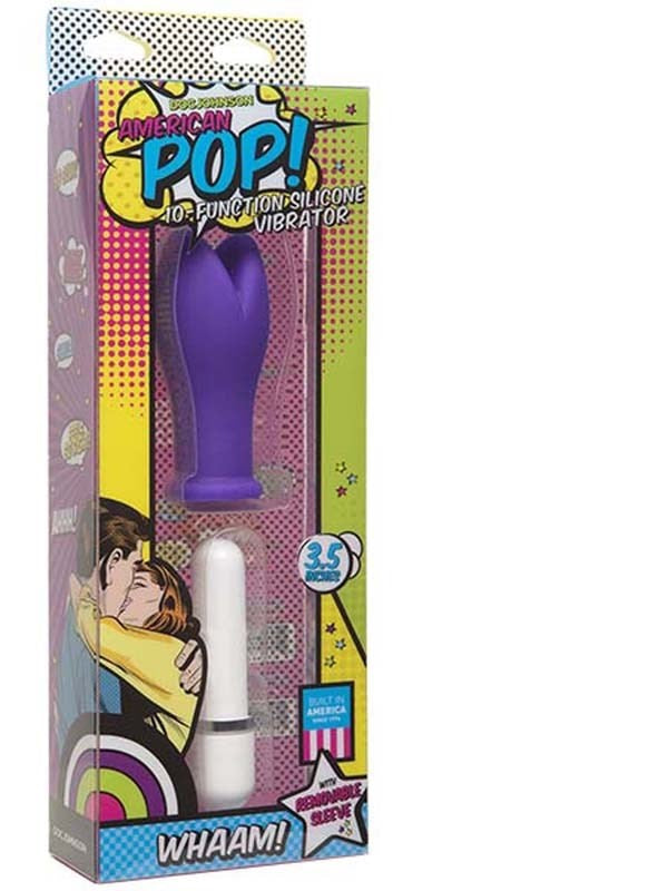 American Pop Whaam Double-Peaked Silicone Sleeve with Vibrator G-Spot Vibrators