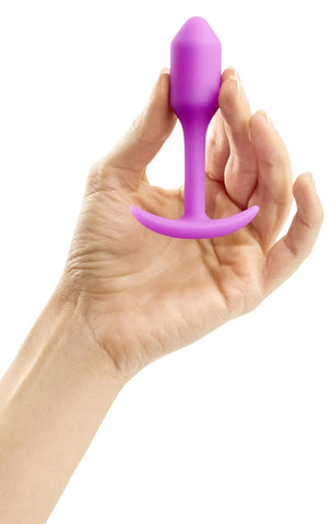 bVibe Snug Plug - Weighted Silicone Butt Plugs for Pleasure and Relaxation - Butt Plugs