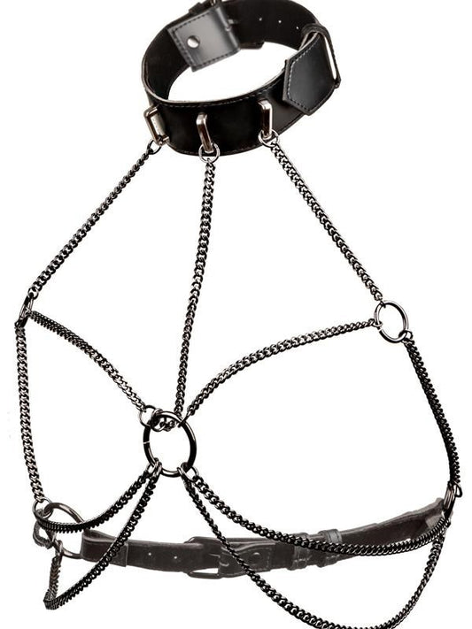 Euphoria Collection Multi Chain Fetish Collar Harness Collars and Leads