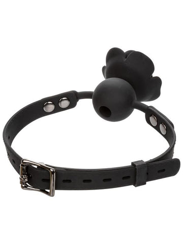 Forbidden Removable Rose BDSM Play Ball Gag - Bondage Gags and Bits