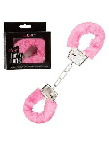 Playful Furry Cuffs Soft Faux Fur Handcuffs - Cuffs and Restraints