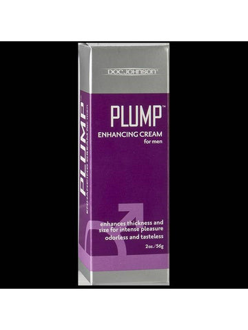 Doc Johnson Plump Enhancement Cream for Men 2 oz - Delay and Excite Sprays