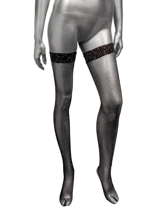 Radiance Plus Size Stretchy Thigh High Stockings - Fishnet and Thigh Highs