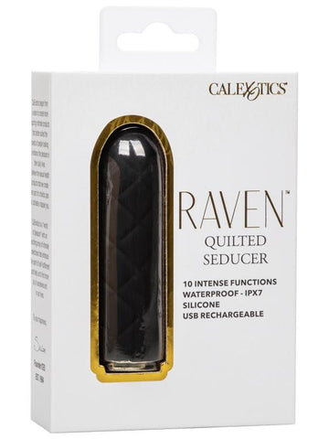 Raven Quilted Seducer Compact 10 Functions Mini Massager - Bullet Vibrators