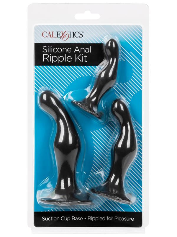 Silicone Anal Ripple Kit 3-Size Training Set Butt Plugs