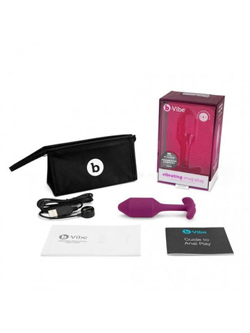 B-Vibe Vibrating Snug Plug - Weighted Pleasure for Unparalleled Sensations - Butt Plugs