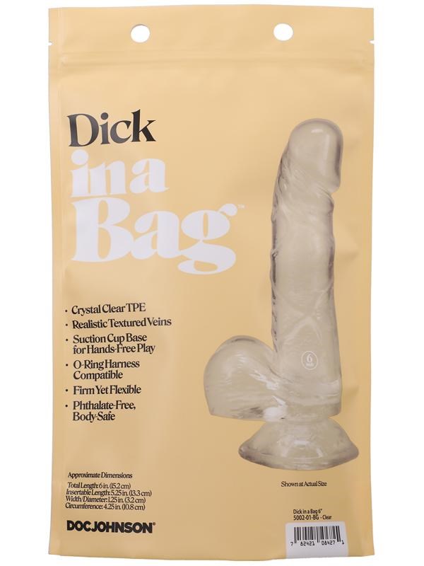 Doc Johnson 6 inch Realistic Dick In A Bag Realistic Dildos