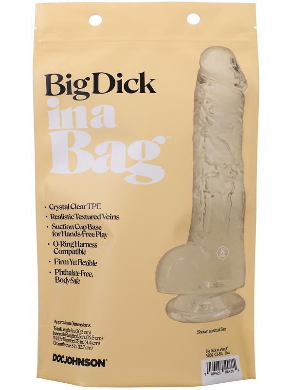 Doc Johnson 8 inch Realistic Big Dick In A Bag Realistic Dildos