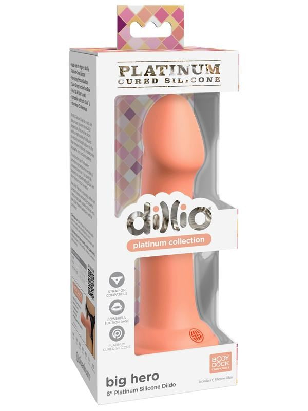 Dillio Platinum Big Hero 6 inch Siicone Dildo Realistic Dildos