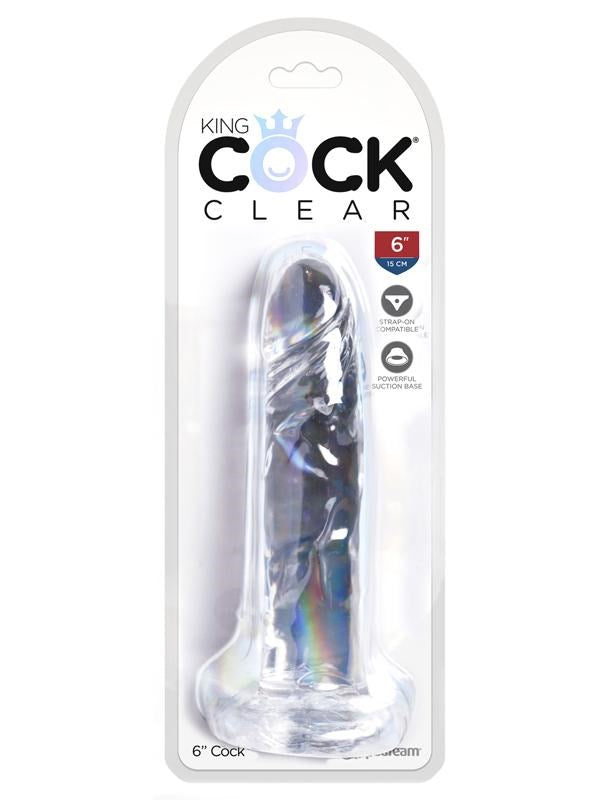 King Cock Clear Realistic Cock With Suction Cup Base Realistic Dildos