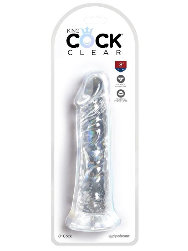 King Cock Clear Realistic Cock With Suction Cup Base Realistic Dildos