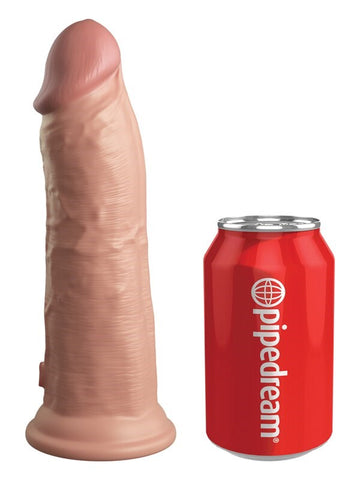 King Cock Elite 8" Dual-Density Vibrating Silicone Pleasure Toy - Vibrating Dildos