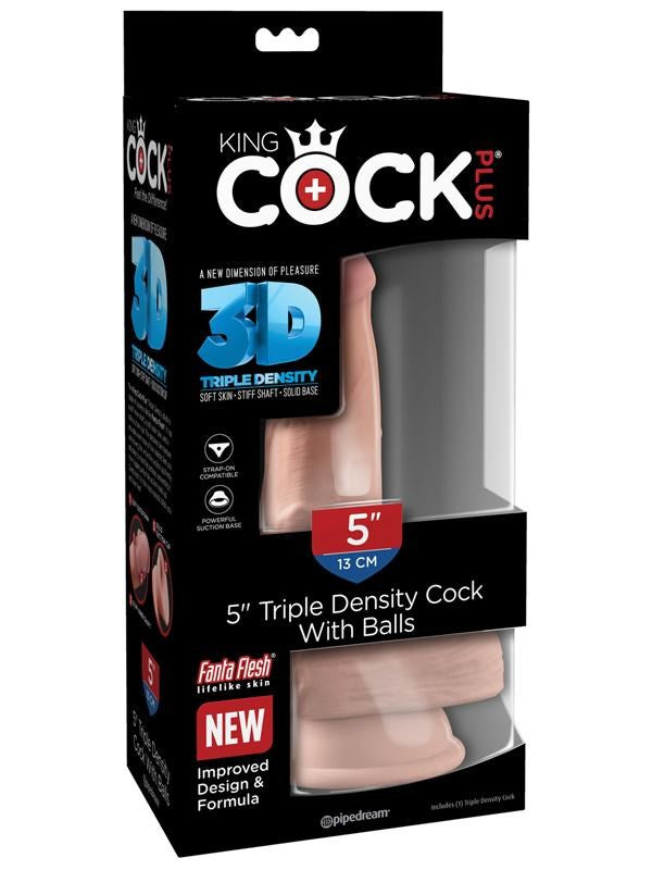 King Cock Plus Triple Density Realistic Cock with Balls Realistic Dildos