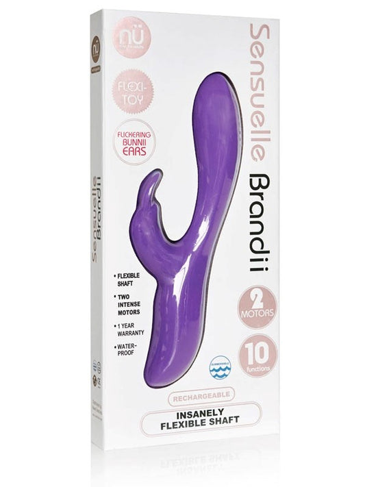 Nu Sensuelle Brandii - Dual-Motor Vibrator for Versatile Stimulation - Rabbit Vibrators
