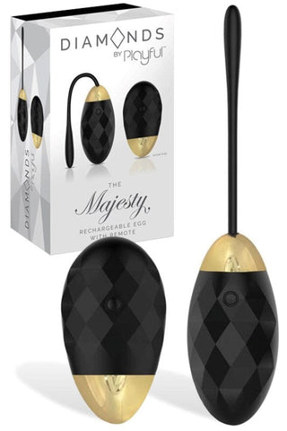 Diamonds by Playful The Majesty Rechargeable Egg with Remote - Remote Control Vibrators