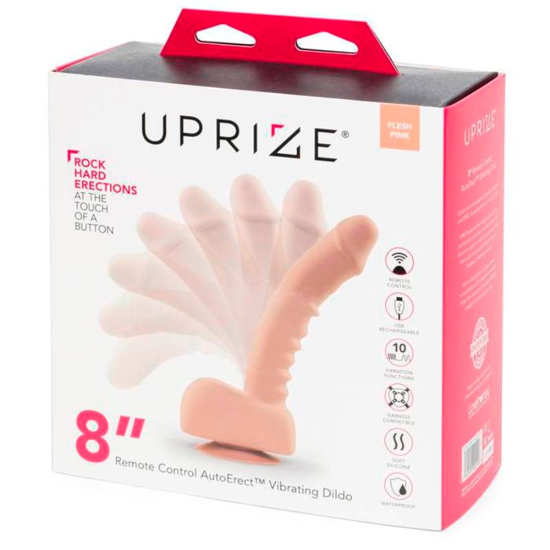 Uprize Remote Control AutoErect 8 Inch Vibrating Dildo Realistic Dildos