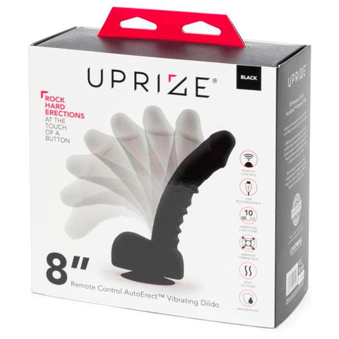 Uprize Remote Control AutoErect 8 Inch Vibrating Dildo - Realistic Dildos