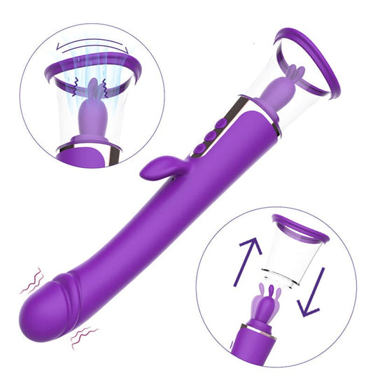 Clit and Nip Suck Dildo Vibe - Clit Ticklers and Pulsators