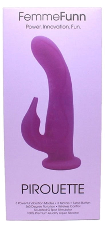 FemmeFunn Pirouette Rotating Wireless Rabbit Vibrator - Rabbit Vibrators