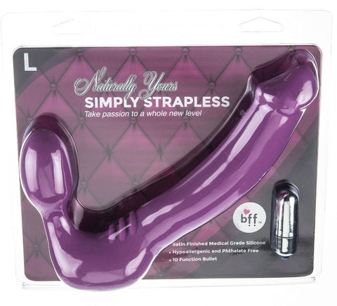 Simply Strapless Vibrating Silicone Strap-On Large - Strap On Sextoys