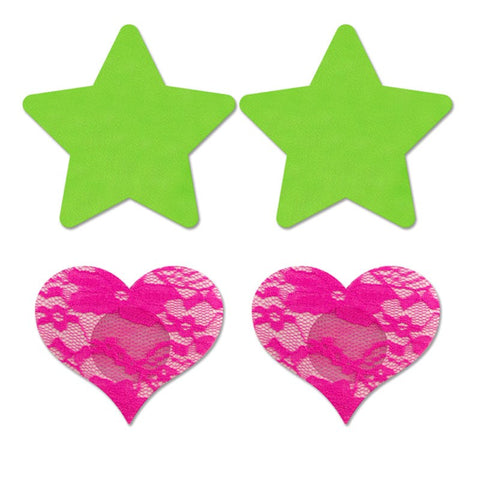 Glow Fashion Pasties Set - Solid - Breast and Nipple Toys