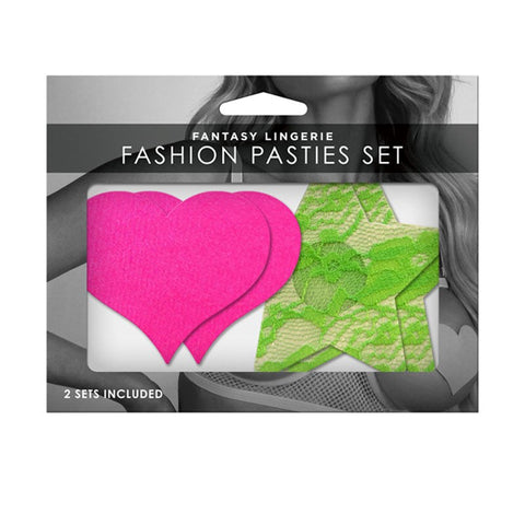 Glow Fashion Pasties Set - Solid - Breast and Nipple Toys