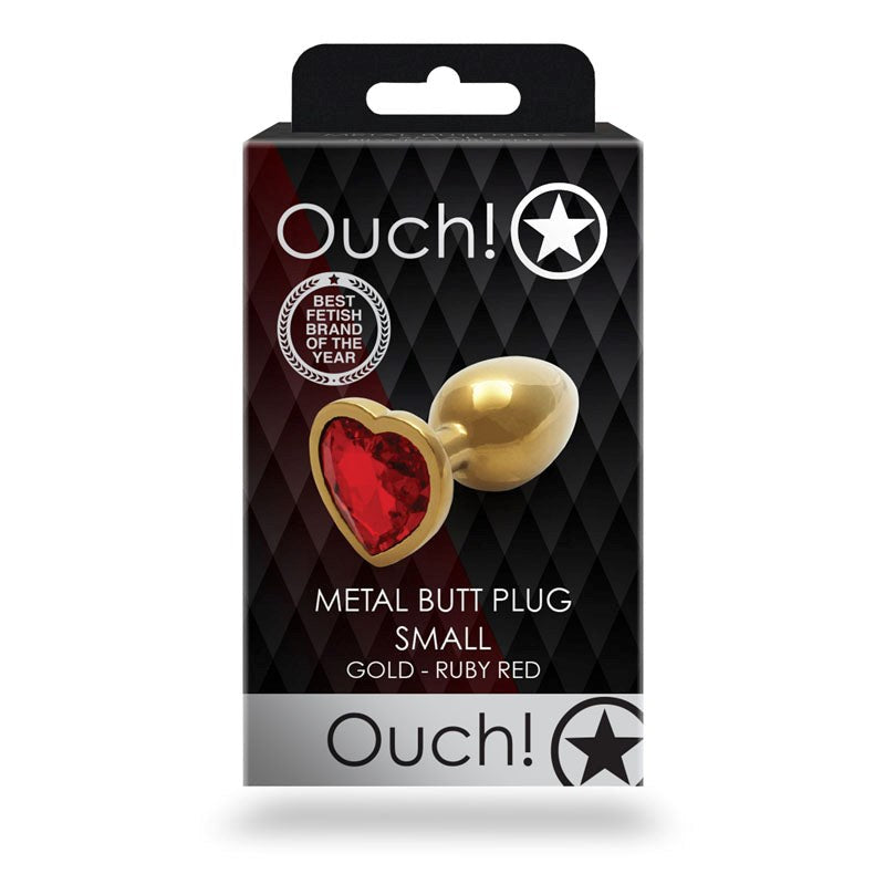 OUCH! Heart Gem Butt Plug - Small Butt Plugs