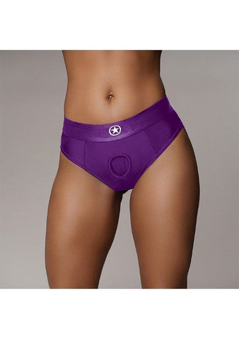 Ouch! Vibrating Strap-on Thong with Removable Butt Straps - M/L - Strap On Sextoys