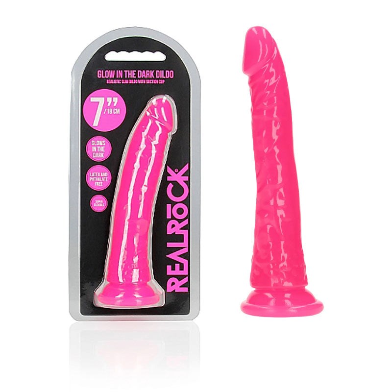 REALROCK 18 cm Slim Glow in the Dark Butt Plugs