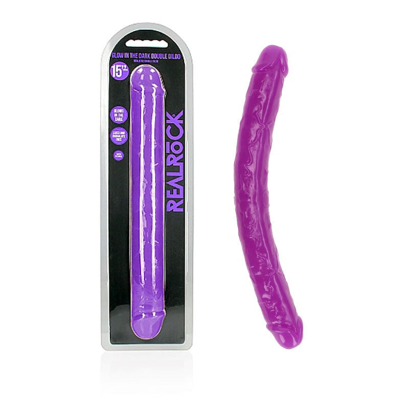 REALROCK 38 cm Double Dong Glow Realistic Dildos