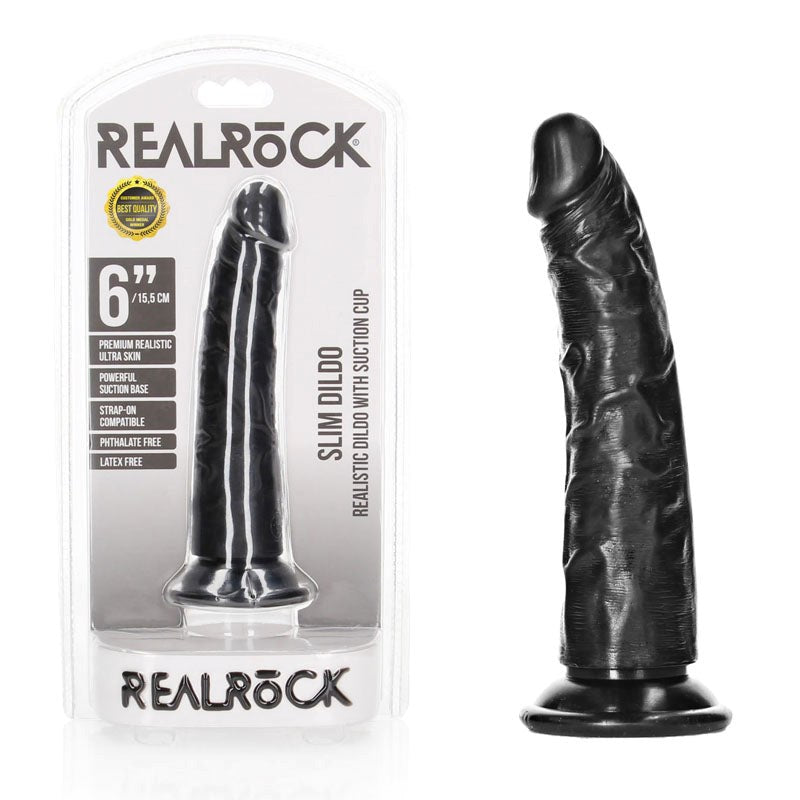 REALROCK Realistic Slim Dildo 15.5 cm Masks And Blindfolds