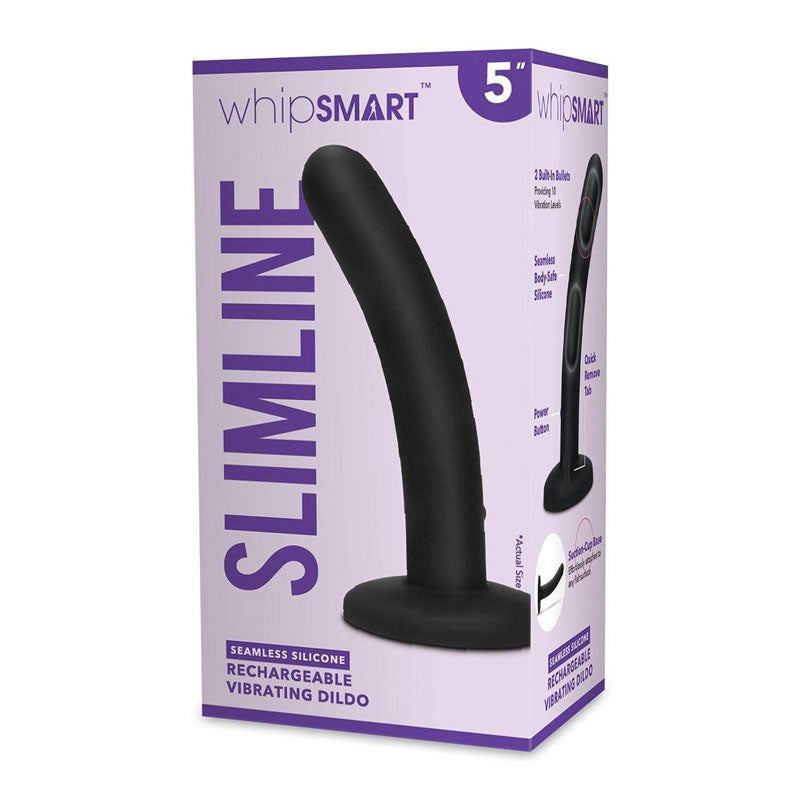 WhipSmart 5'' Slimline Rechargeable Vibrating Dildo Vibrating Dildos