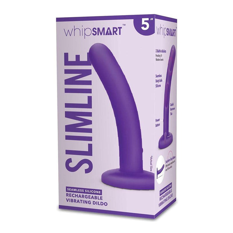 WhipSmart 5'' Slimline Rechargeable Vibrating Dildo Vibrating Dildos