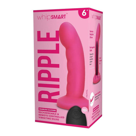 WhipSmart 6" Rechargeable Ripple Vibrating Dildo - Discreet Pleasure - Body Wands