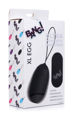 Bang! XL Silicone Vibrating Egg - Steel Sex Toys