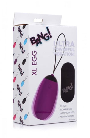 Bang! XL Silicone Vibrating Egg - Steel Sex Toys