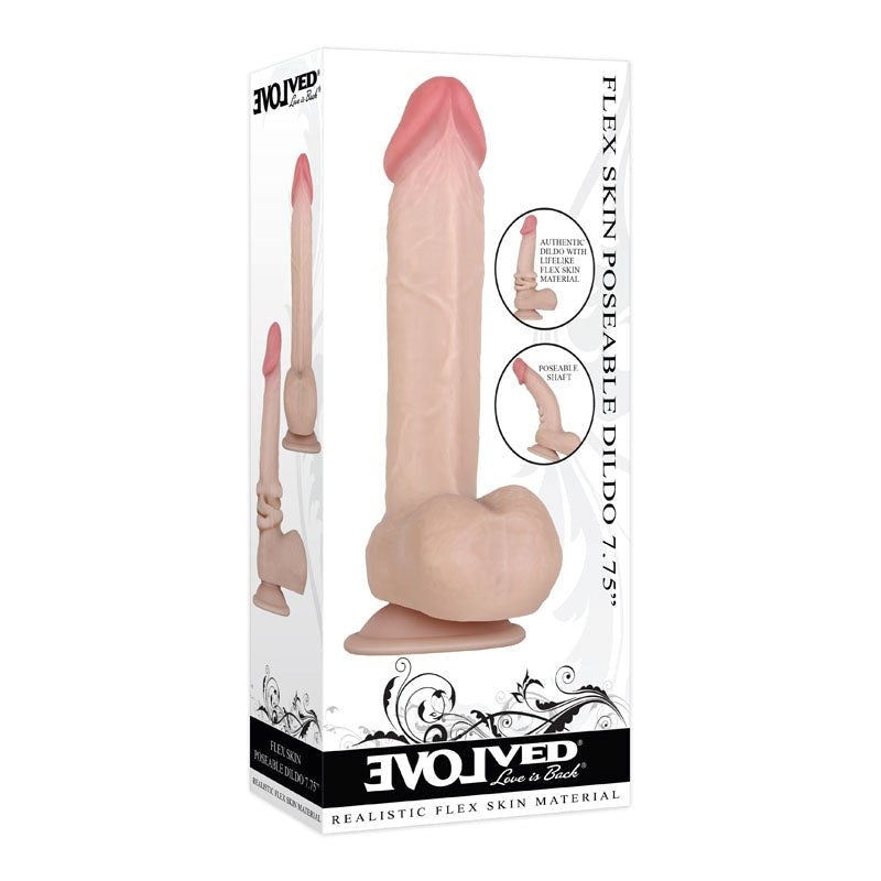 Evolved Flex Skin Poseable Dildo 7.75 Inch Realistic Dildos