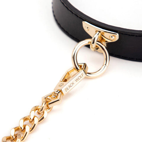 Golden Chain Lead BDSM Collar - Fancy Dress Ups