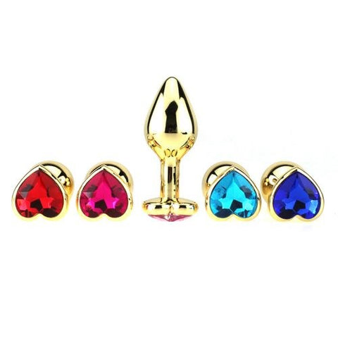 BDStyle Large Golden Heart Intimate Adornment - Love Eggs and Kegel Exercisers