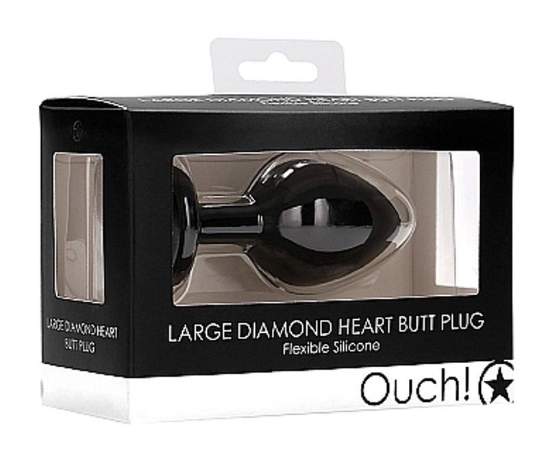 Ouch! Diamond Heart Butt Plug Large Butt Plugs