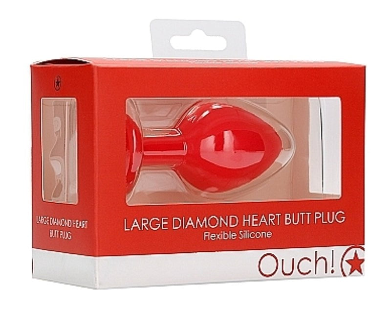 Ouch! Diamond Heart Butt Plug Large Butt Plugs