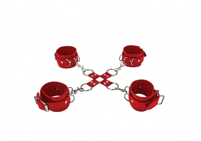 Ouch! Leather Hand and Legcuffs Waterproof Vibrators