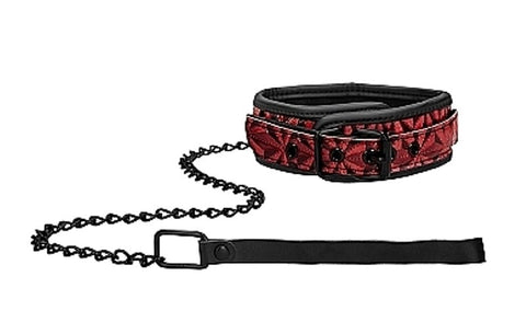 Ouch! Luxury Collar with Leash - Masks And Blindfolds