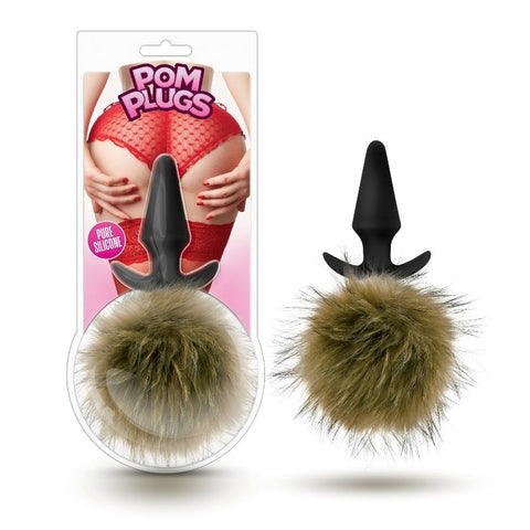Blush Novelties Pom Plugs - Adorable Pompoms for Secure Comfort - Clit Ticklers and Pulsators