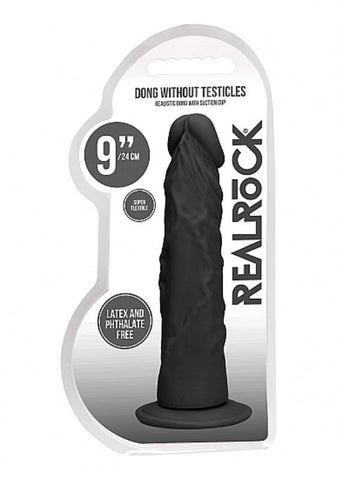 Realrock Skin Dong 9 Inch - Soft TPE, Detailed Design, Harness Compatible - Realistic Dildos