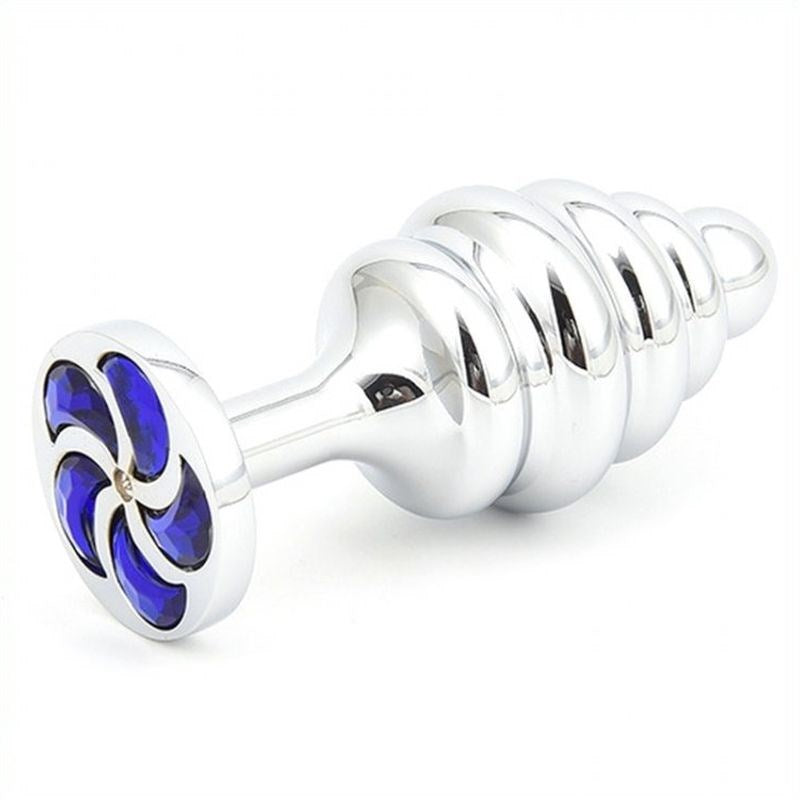 Thread Butt Plug With Spiral Diamond Clit Ticklers and Pulsators