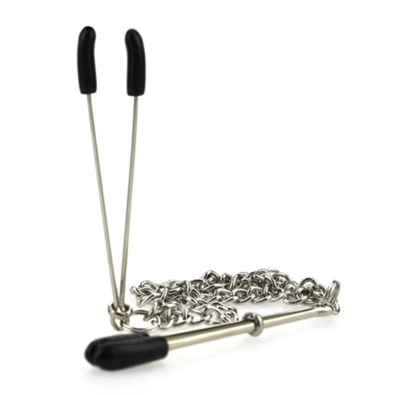 Tweezer Clamps With Chain Anal Dildos